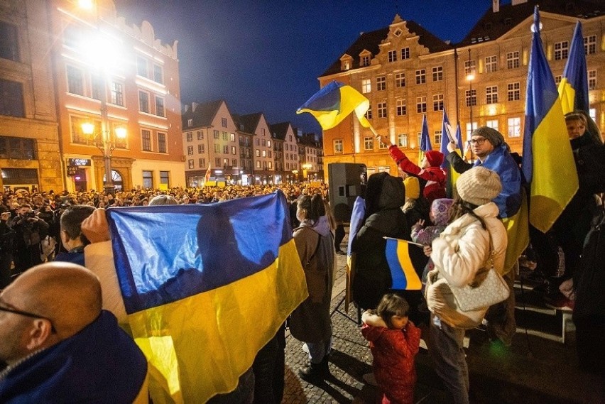 Manifestacja poparcia dla Ukrainy - Wrocław