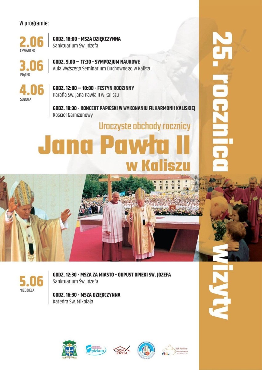 Kalisz i diecezja kaliska świętować będą 25. rocznicę wizyty Jana Pawła II. ZDJĘCIA