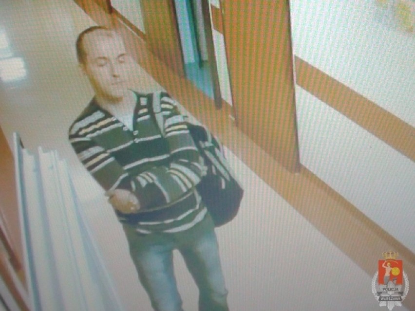 Policja publikuje wizerunek podejrzanego o kradzieże w szpitalach w otwocku