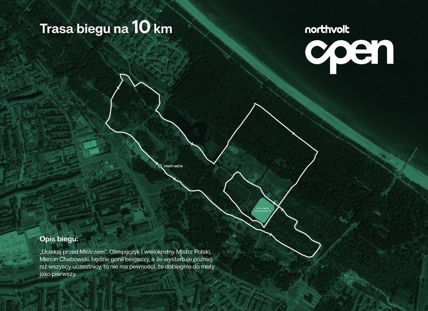 Mapa biegu na 10 km w Gdańsku
