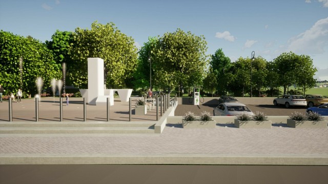 Tak będzie wyglądać po rewitalizacji plac wokół gorzowskiej Elzy czyli Pomnika Zwycięstwa i Wolności, jednego z symboli Gorzowa Śląskiego.