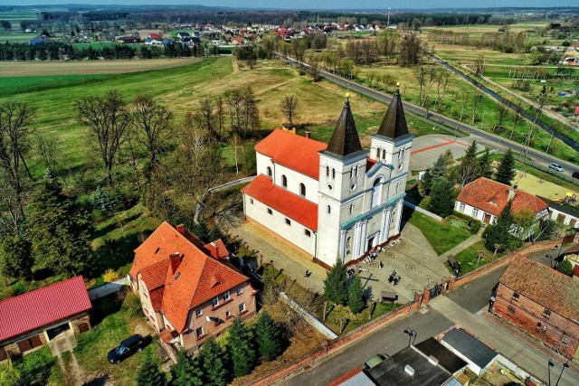 Babimostem – miasto Regionu Kozła w Lubuskiem - z lotu ptaka