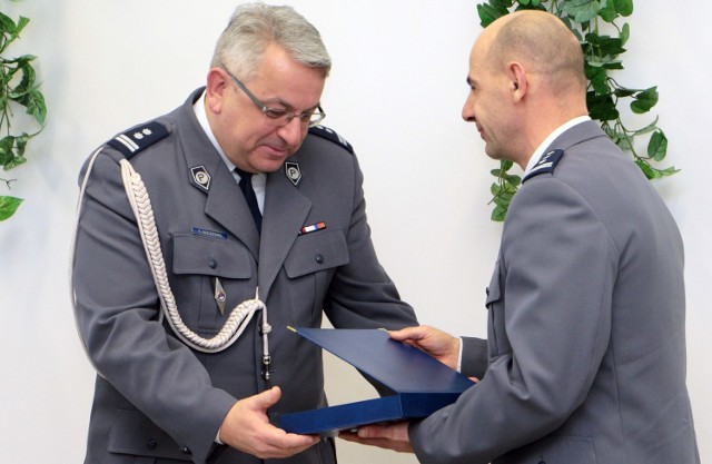 Pożegnanie mł. insp. Tomasza Szczygła, zastępcy komendanta policji w Grudziądzu