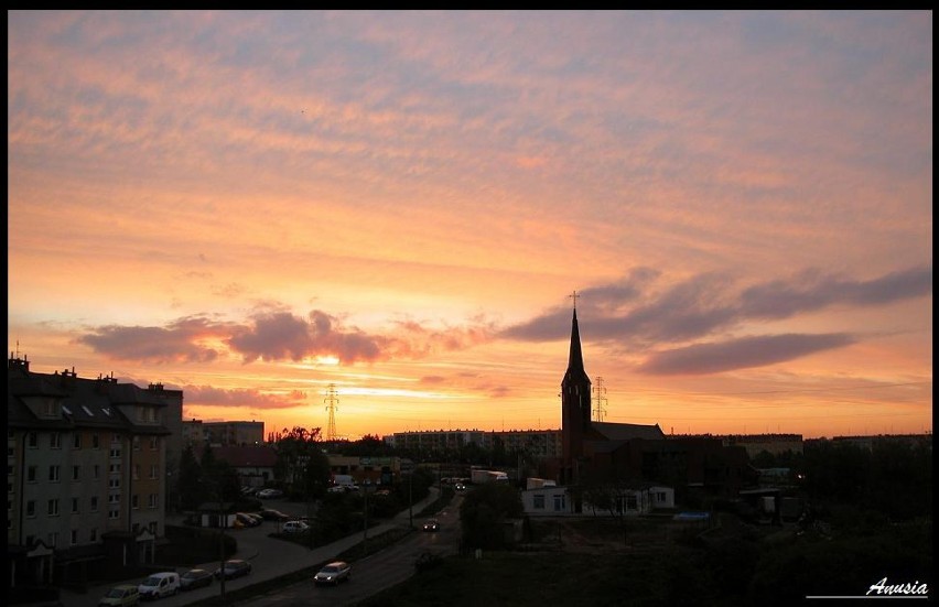 zachód słońca - dzielnica Chełm