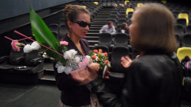Jadwiga Gryn na pokazie przedpremierowym filmu "Pierwszy dzień lata" w Tychach