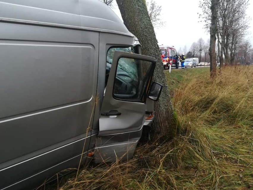 Truskolasy. Samochód wjechał w drzewo ZDJĘCIA 