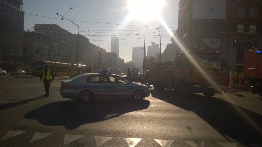 czołowe zderzenie tramwajów w al. Solidarności