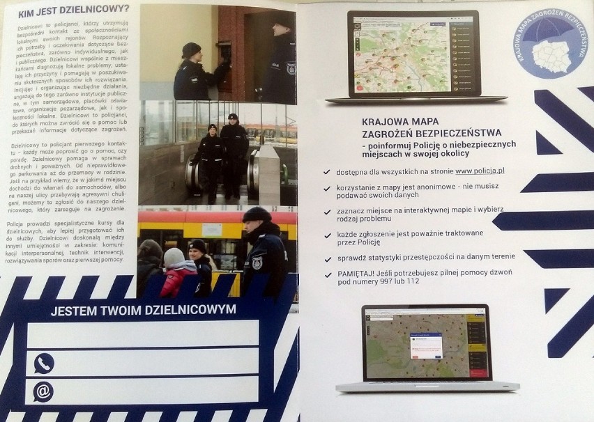 Kwidzyn: Policjanci będą rozdawać ulotki. W środku informacje m.in. o dzielnicowych