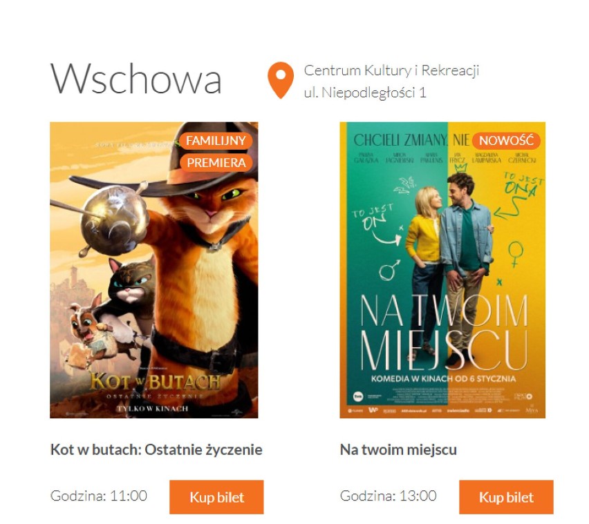 Kinowe hity we Wschowie, 25 i 26 lutego