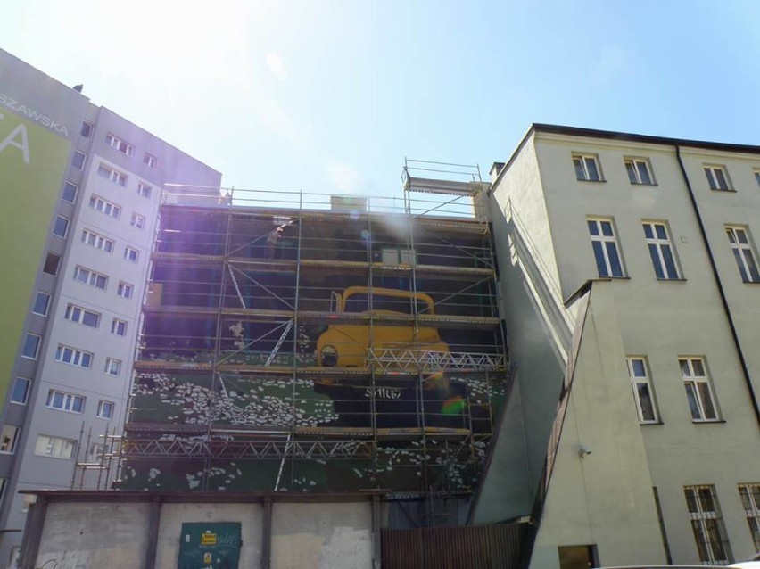 W Sosnowcu powstaje pierwszy mural [zdjęcia]