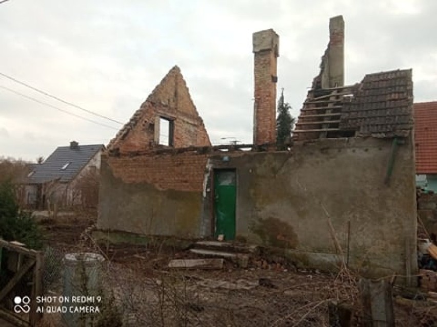 Spalony dom w Gościszewie