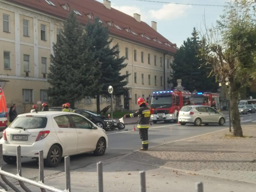 Wypadek na Lwowskiej. Motocykl zderzył się z samochodem