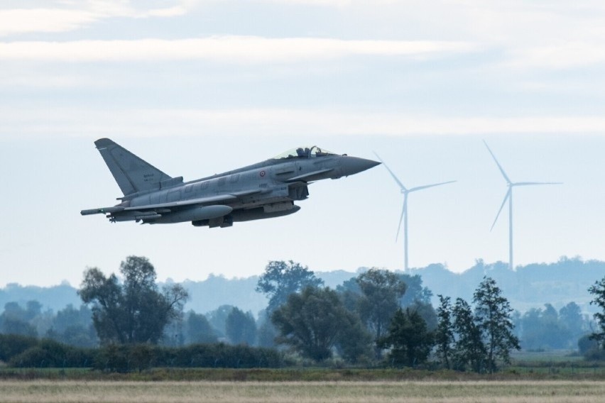 Malbork. Rosyjski samolot "przechwycony" przez włoskich pilotów w ramach misji Air Policing