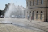 Kurtyna wodna wróciła na plac Kościuszki w Łęczycy [ZDJĘCIA]