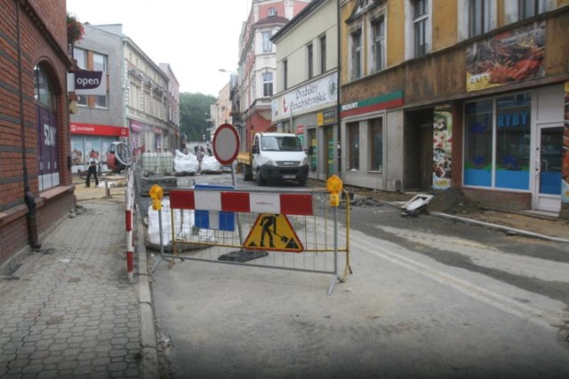 Skrzyżowanie w centrum Rybnika wciąż zamknięte
