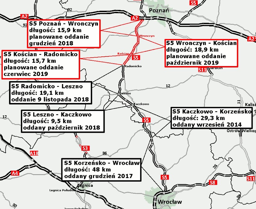 Obwodnica Leszna jest już przejezdna. To fragment budowanej S5 Wrocław - Poznań