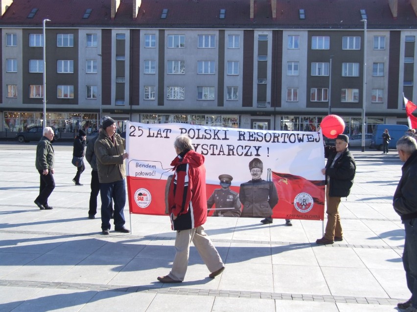 Transparenty w Koszalinie.
