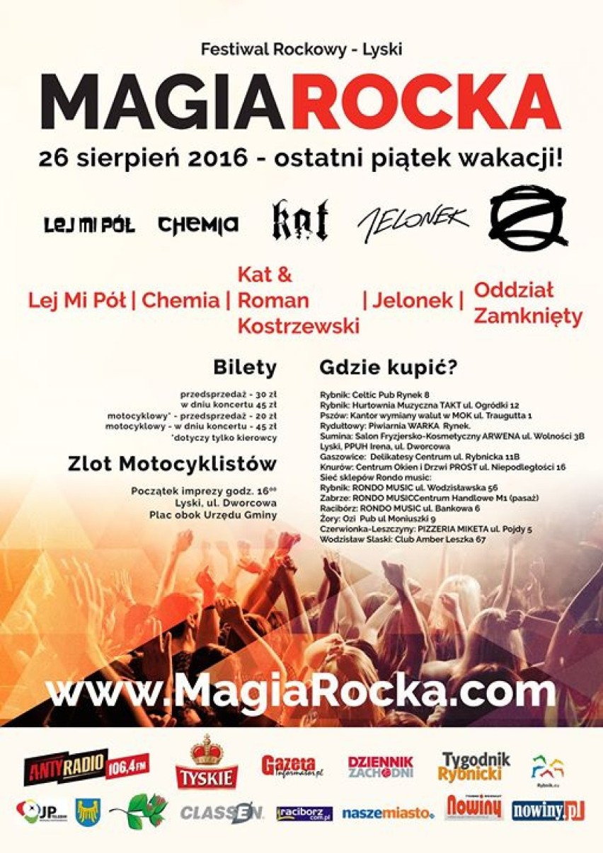 Festiwal Rockowy - Lyski - Magia Rocka


Wystąpią:
Lej Mi...