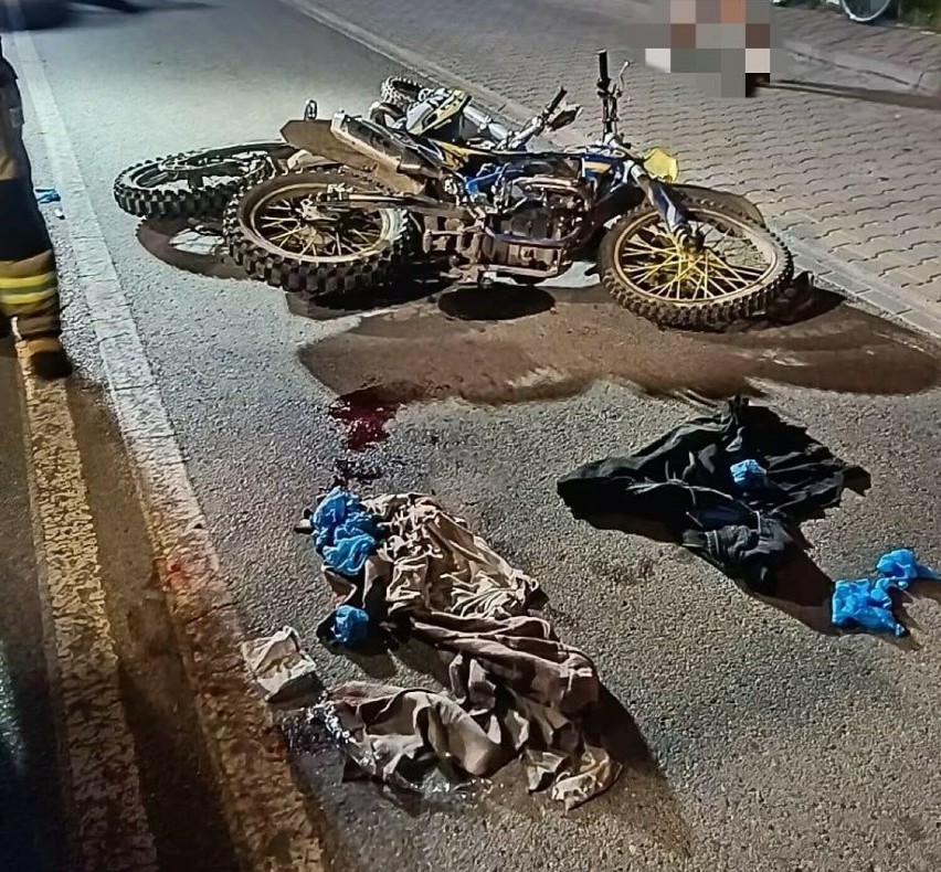 Policja bada jak doszło do zderzenia dwóch motocyklistów w...