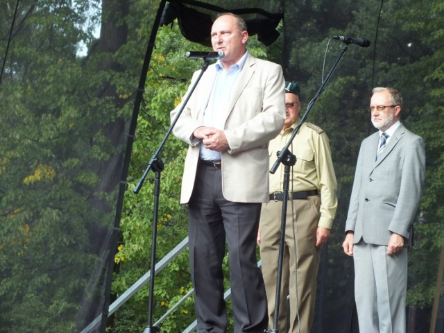 Park Zdrojowy w Jastrzębiu: inscenizacja bitwy o Bożą Górę.