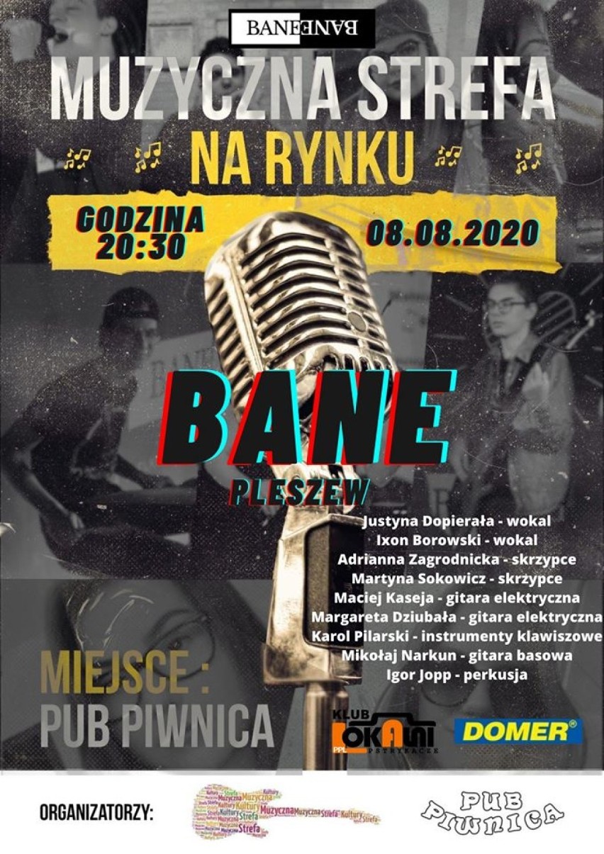 Muzyczna Strefa na Rynku zaprasza na koncert zespołu BANE