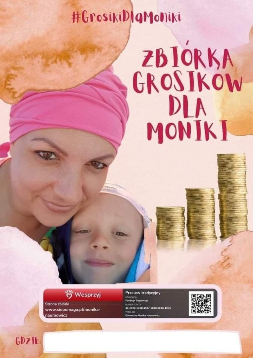 Zbiórka grosików dla Moniki to jedna z wielu organizowanych...