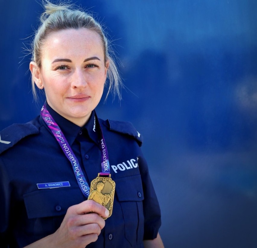 Policjantka z Augustowa zwyciężyła półmaraton w klasyfikacji służb mundurowych