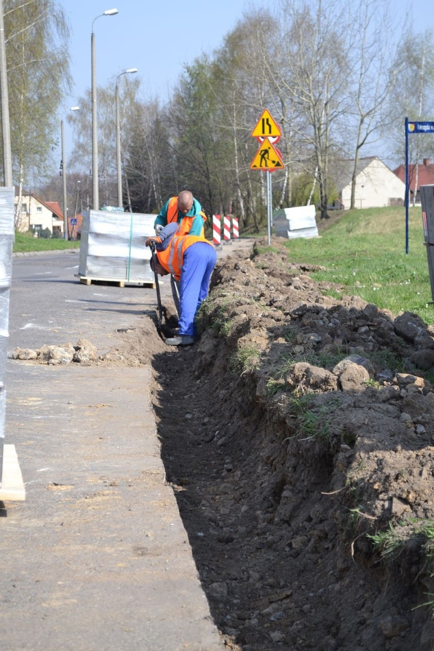 Remont ulicy Leszka w Wodzisławiu Śl. Trwają prace