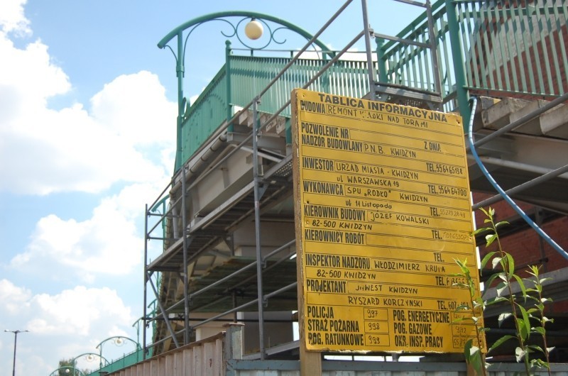 Kładka w Kwidzynie: Przejście nad torami będzie zamknięte również w środę
