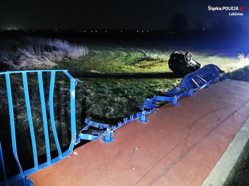 Pijany kierowca staranował barierki mostu w gminie Ciasna
