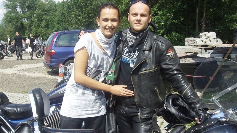 Martyna i Przemek przyjechali z Czechowic na motocyklu...
