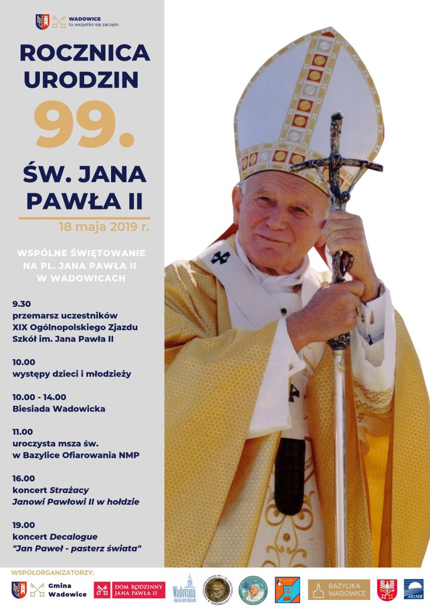 Wadowice 99. rocznica urodzin Karola Wojtyły. Mieszkańcy zrobią sobie zdjęcie i wyślą papieżowi