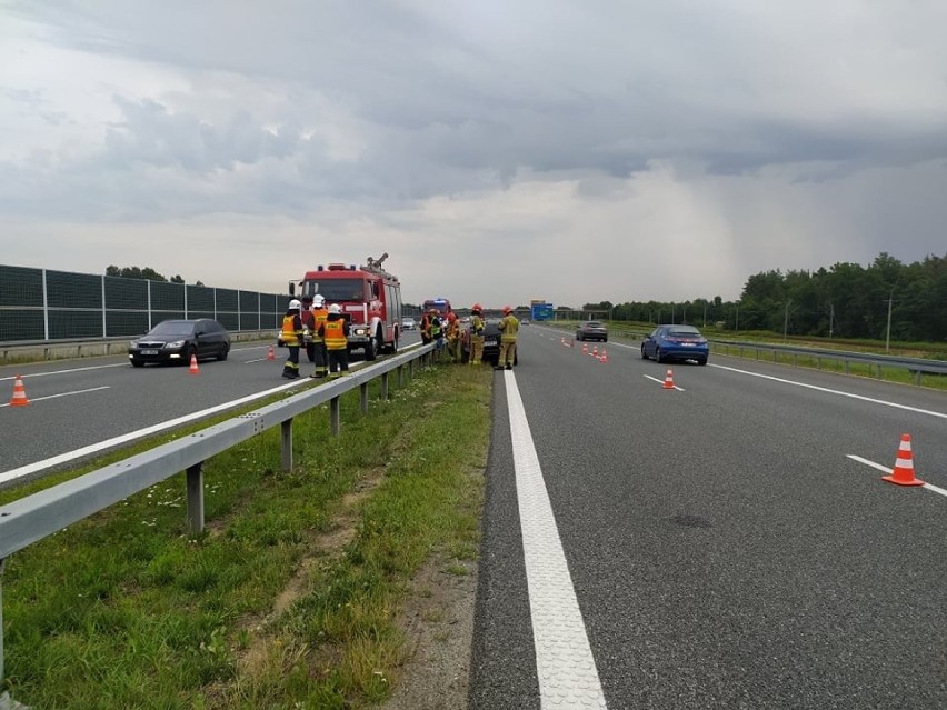 Zdarzenie drogowe na 487. kilometrze autostrady A4 w...