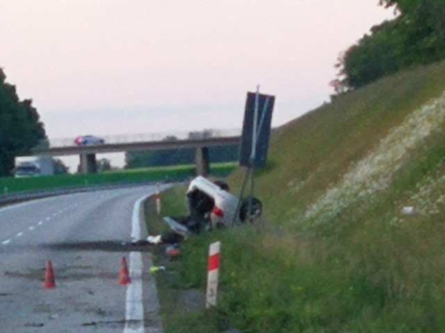 Wypadek na autostradzie A4 pod Wrocławiem. 31letni