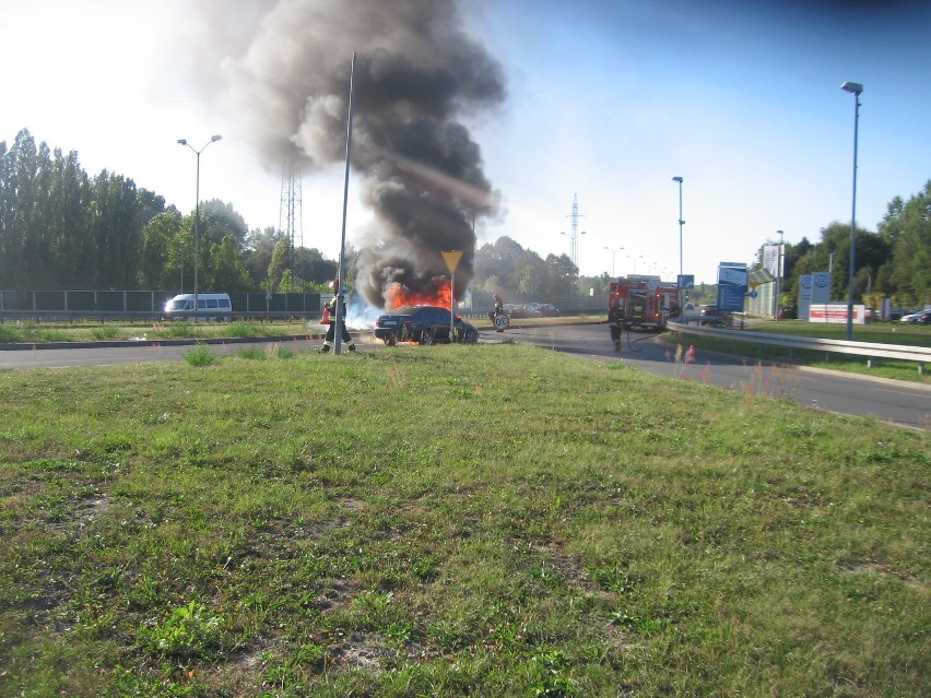 Pożar samochodu na DTŚ