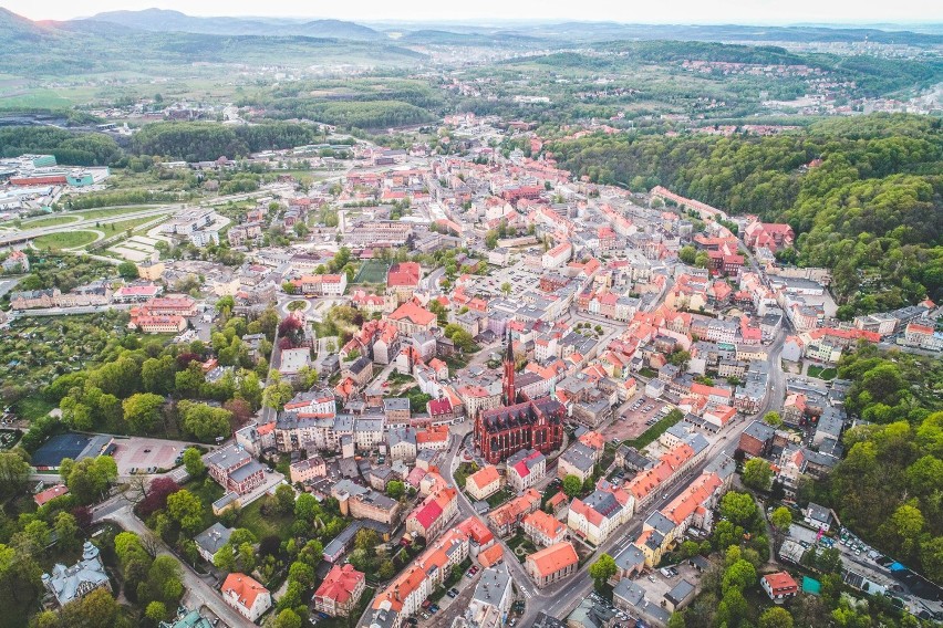 Wałbrzych z lotu ptaka wygląda jak z bajki