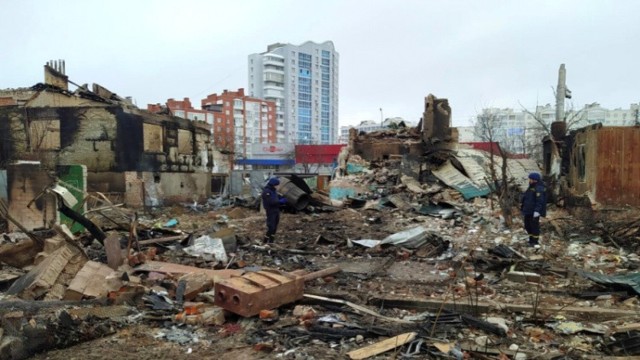 Ostrzeliwany przez Rosjan Mariupol.