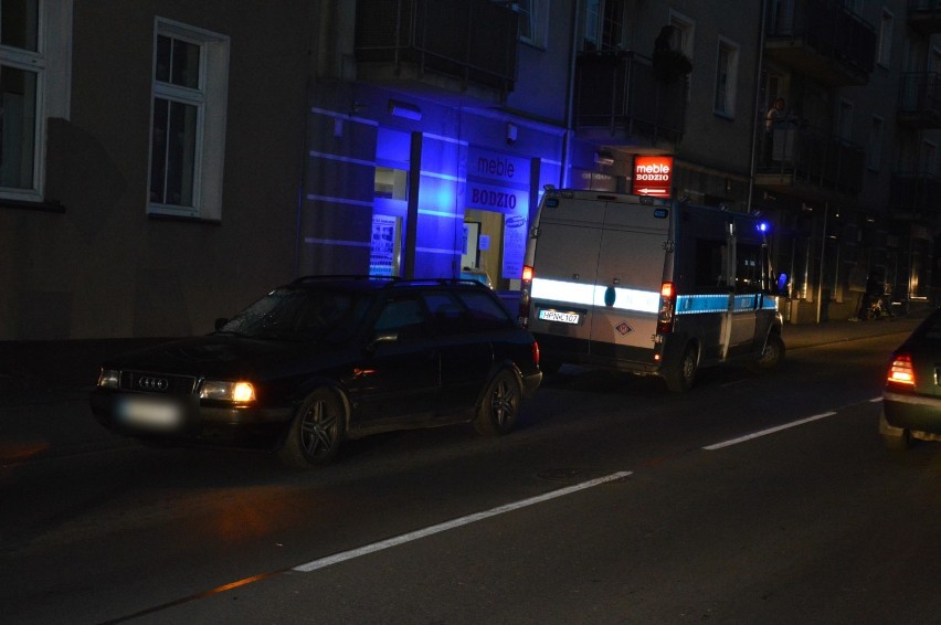Potrącenie pieszego na ulicy Kossaka w Lęborku