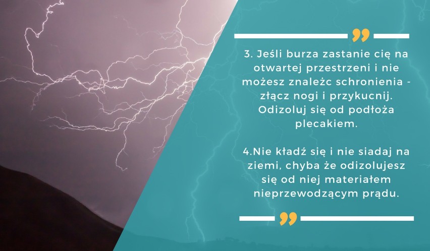 TOP 18 zasad postępowania w czasie burzy - dzięki tym regułom przetrwasz letnie nawałnice