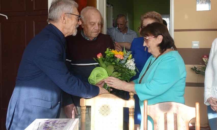 Jubileusz 65. rocznicy ślubu Alfredy i Franciszka Januszewskich z Lechlina 