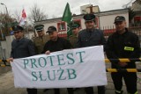 Służby mundurowe protestują w Raciborzu