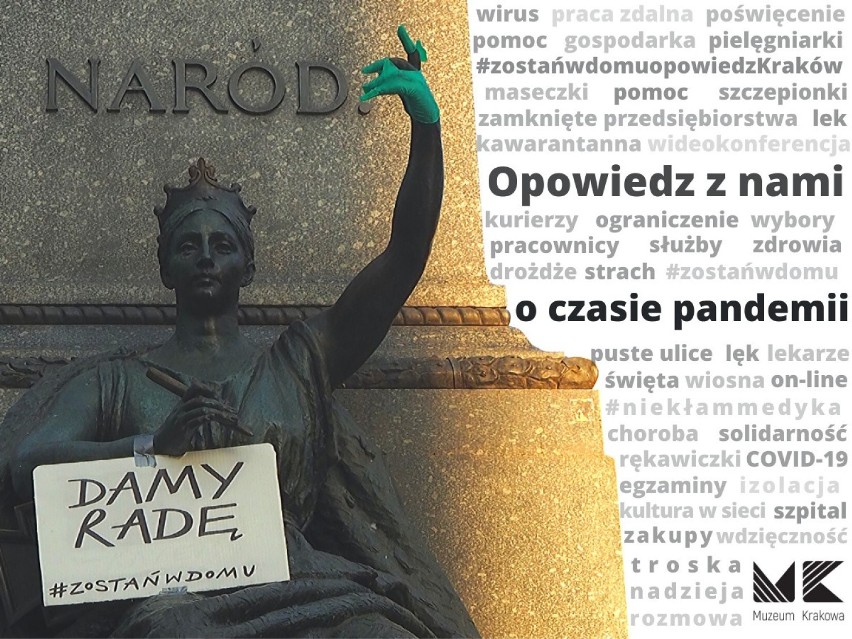Kraków. Muzeum zbiera opowieści mieszkańców i pamiątki z czasów pandemii. Włączą się też piłkarze i szkoleniowcy Wisły