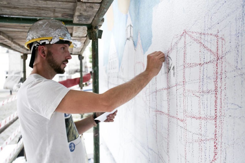 Słupsk: Przy ulicy Bema powstaje wielki mural