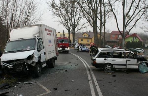 Wypadek na ulicy Jana Pawła II w Koninie