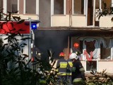 Pożar w budynku PKP w Pieckach [zdjęcia, wideo]