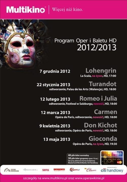 Niedokończona opera &quot;Turandot&quot; Giacomo Pucciniego w Multikinie