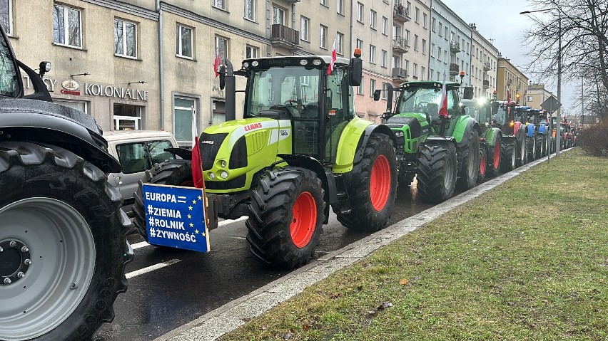 Rolnicy protestują w Częstochowie. Ruch w ścisłym centrum może być sparaliżowany