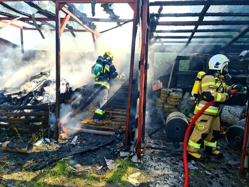 Pożar! W gaszeniu brało udział pięć zastępów straży pożarnej 