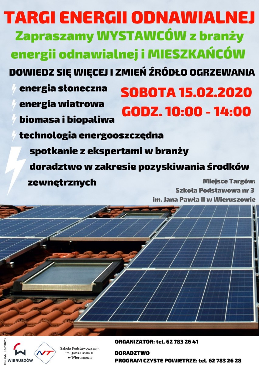 15 lutego w Wieruszowie odbędą się Targi Energi Odnawialnej 