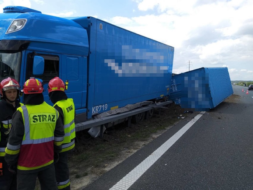 Chwile grozy na autostradzie koło Tarnowa [WIDEO] 